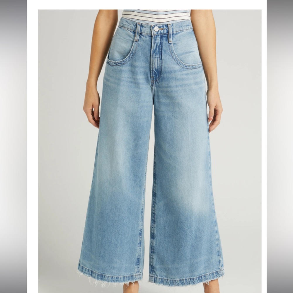Frame The Pixie Skater High Waist Wide Leg Jeans size 32